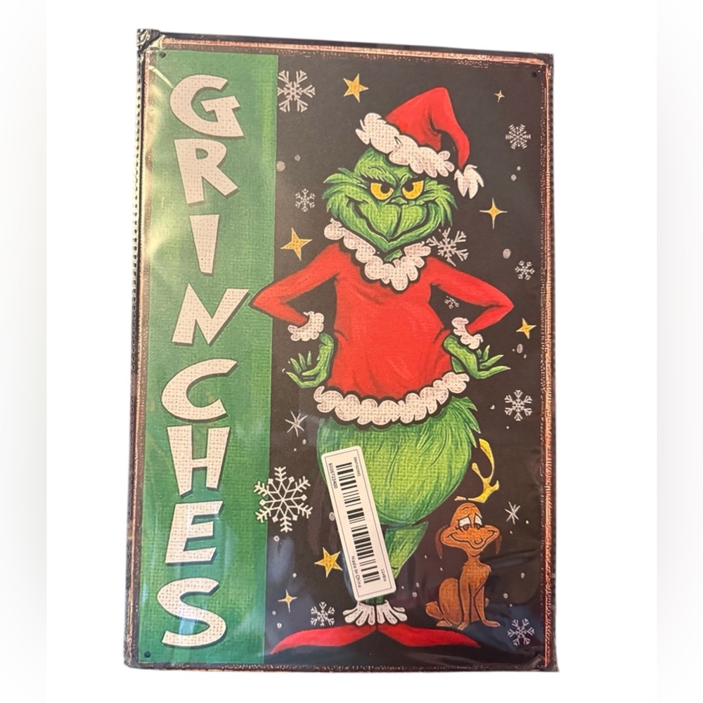 The Grinch 8X12 metal sign. New in wrapper